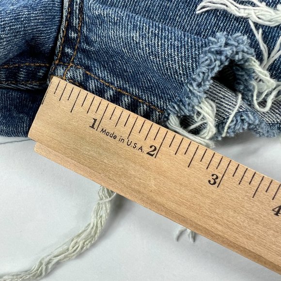 VTG 90s Levi's Jean Shorts Mens 33* 505 Blue Faded Cut Off Denim Jorts Tag 36 - Picture 13 of 16